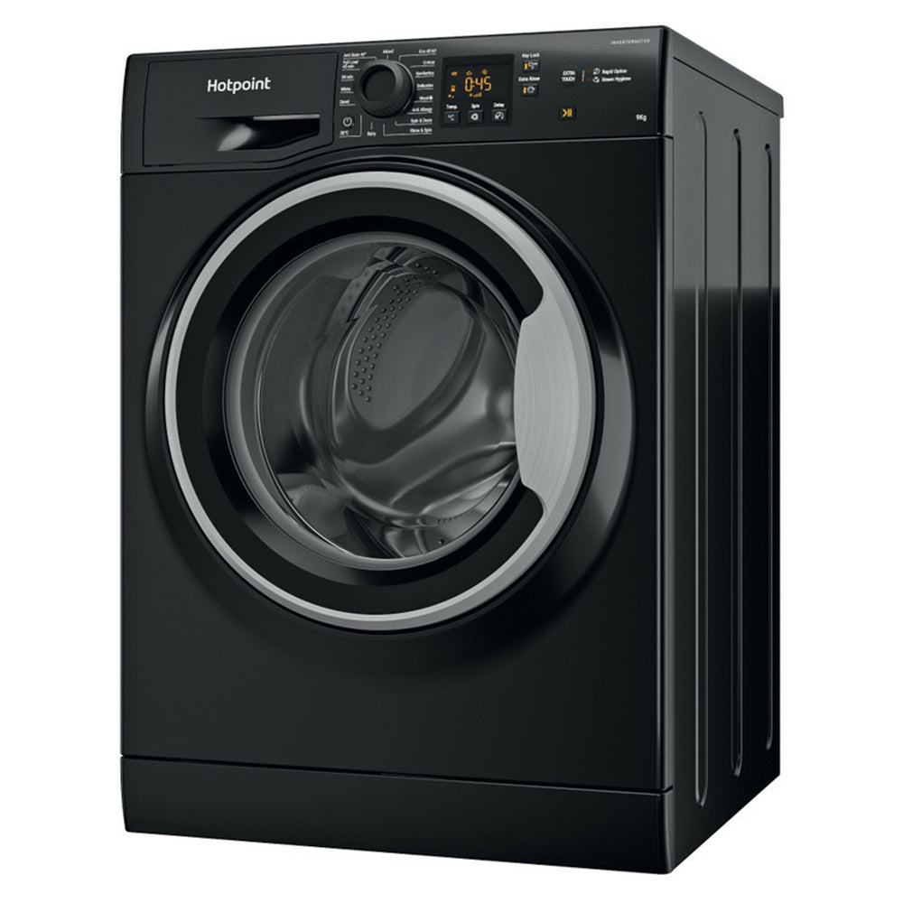 Hotpoint 9KG 1400RPM freistehend Waschmaschine - Schwarz | HNR9W64BSIRE