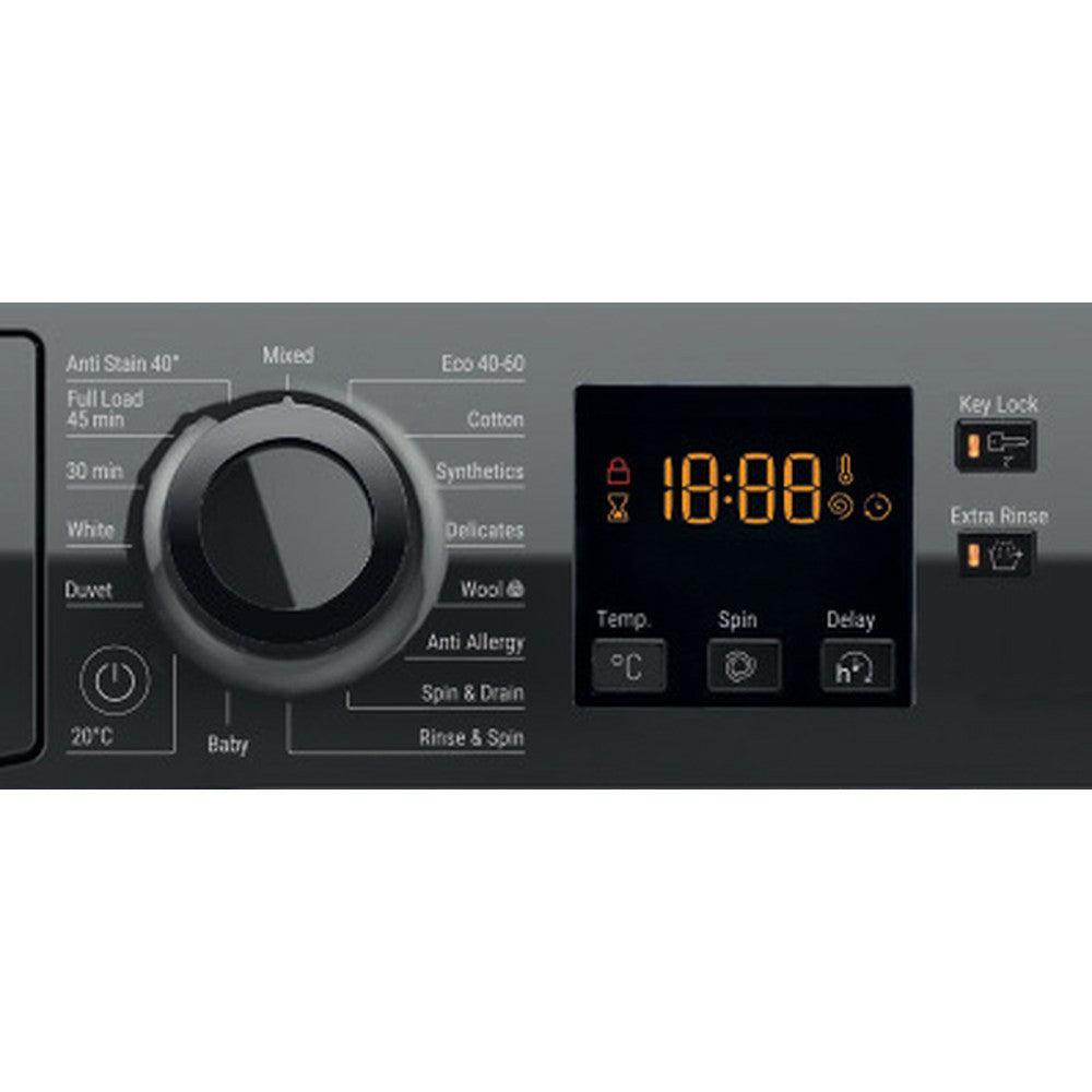 Hotpoint 9KG 1400RPM freistehend Waschmaschine - Schwarz | HNR9W64BSIRE
