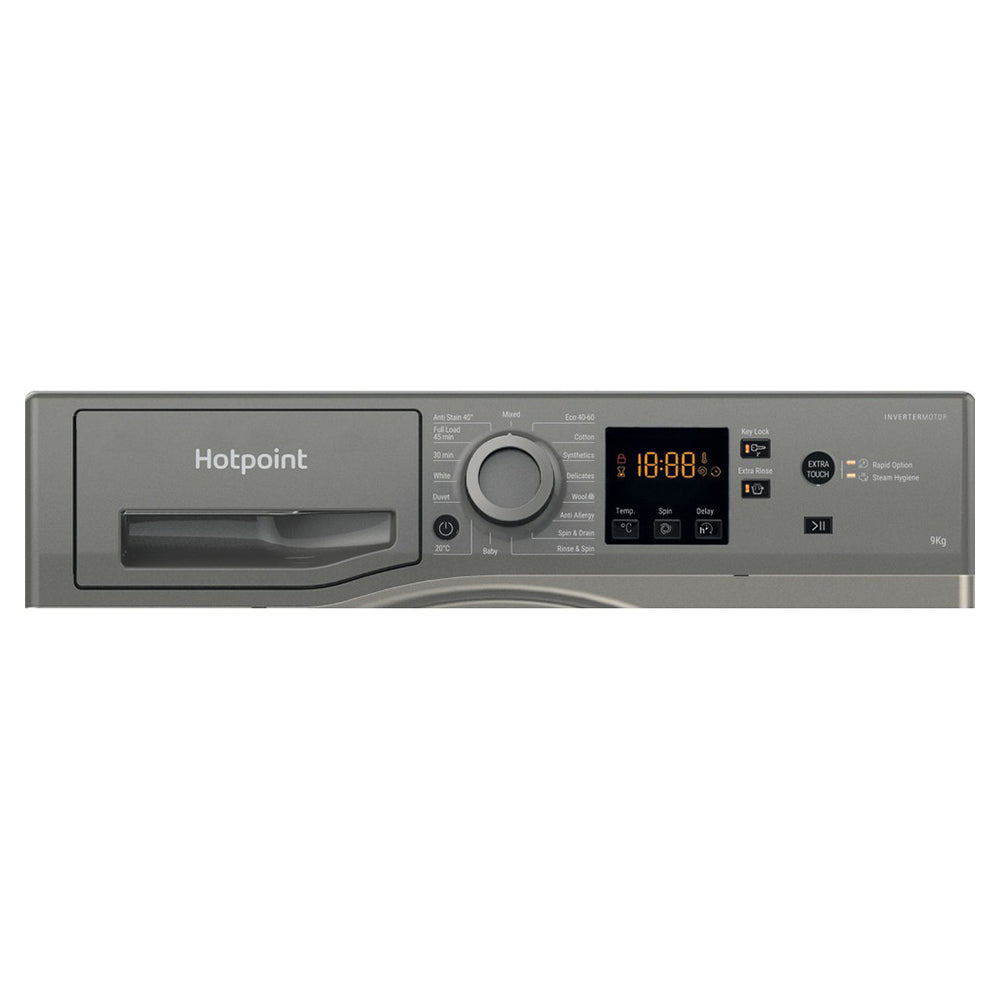 Hotpoint 9KG 1400RPM freistehend Waschmaschine - Graphit | HNR9W64GGIRE