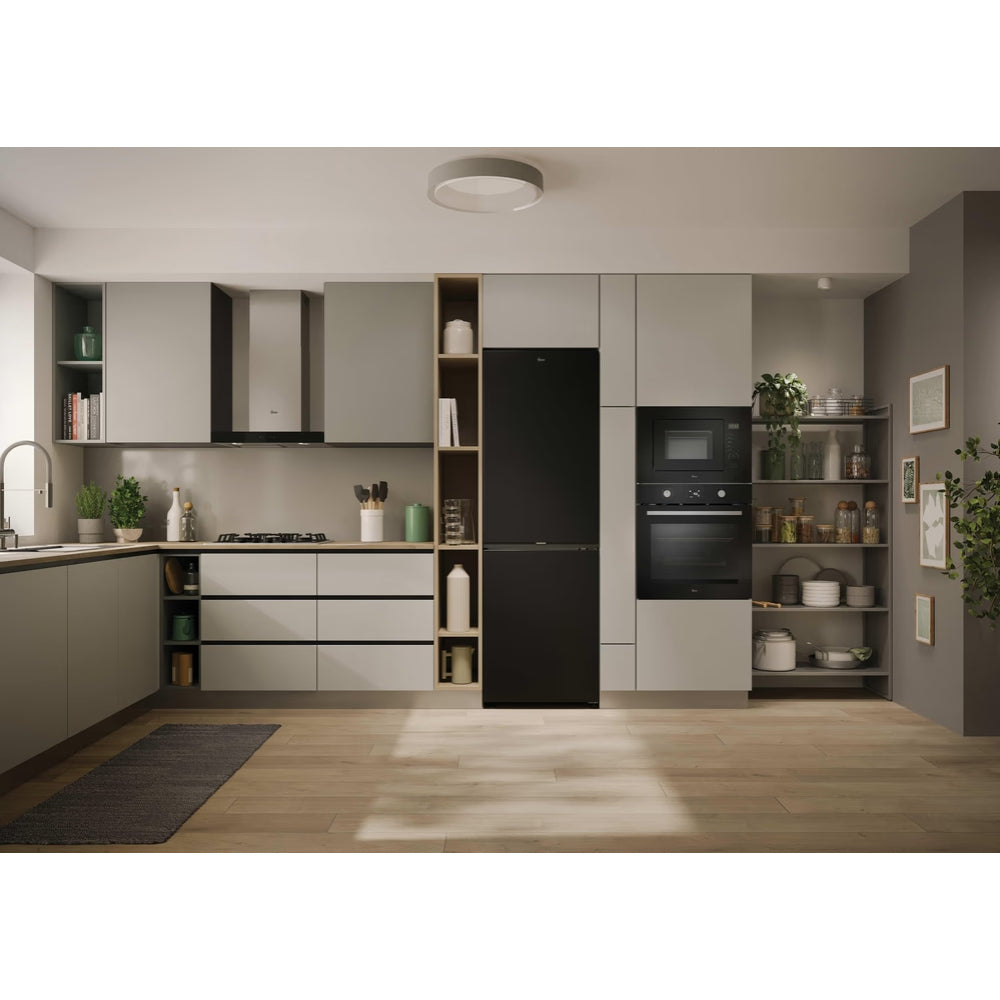 Hoover H-Combi 300 355L Frost Free freistehend Kühl-Gefrierkombination - Schwarz | HONCQ2T618EBK