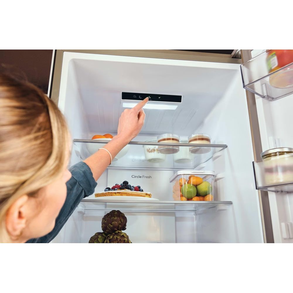 Hoover H-COMBI 300 355L Frost Free freistehend Kühl-Gefrierkombination - Inox | HONCQ2T618EXK