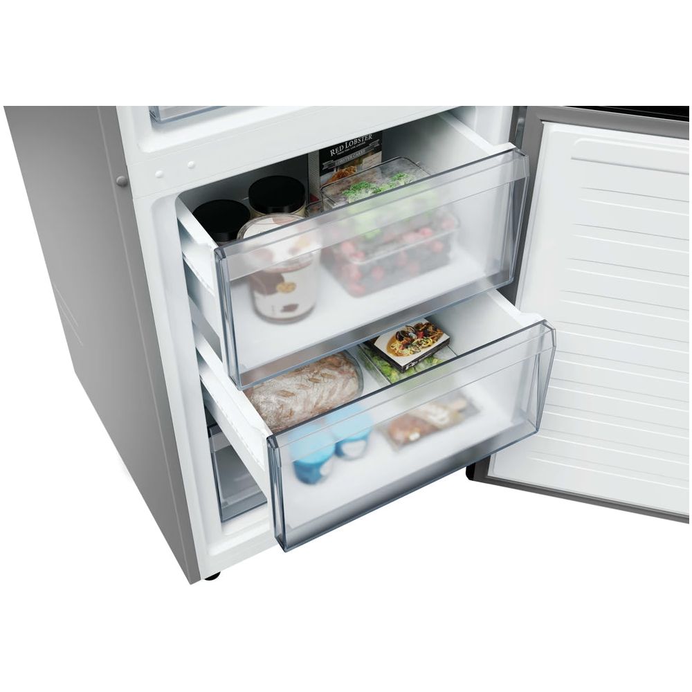 Hoover H-COMBI 300 355L Frost Free freistehend Kühl-Gefrierkombination - Inox | HONCQ2T618EXK