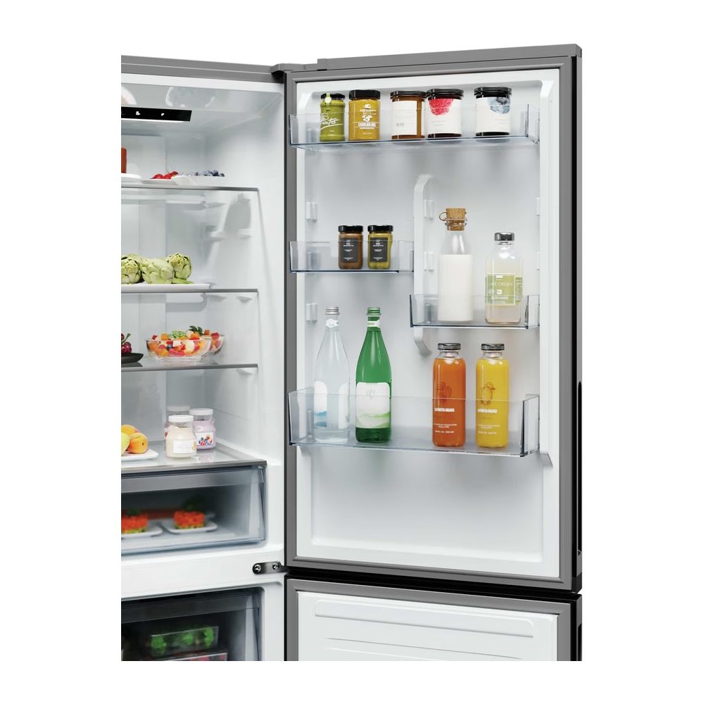 Hoover H-COMBI 300 355L Frost Free freistehend Kühl-Gefrierkombination - Inox | HONCQ2T618EXK