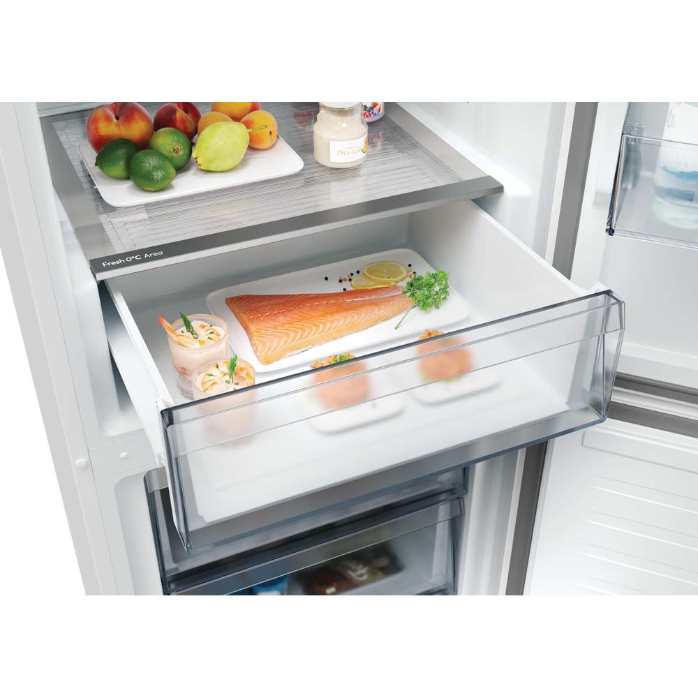 Hoover H-COMBI 300 355L Frost Free freistehend Kühl-Gefrierkombination - Inox | HONCQ2T618EXK