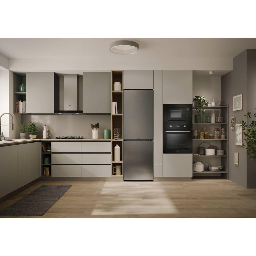 Hoover H-COMBI 300 355L Frost Free freistehend Kühl-Gefrierkombination - Inox | HONCQ2T618EXK