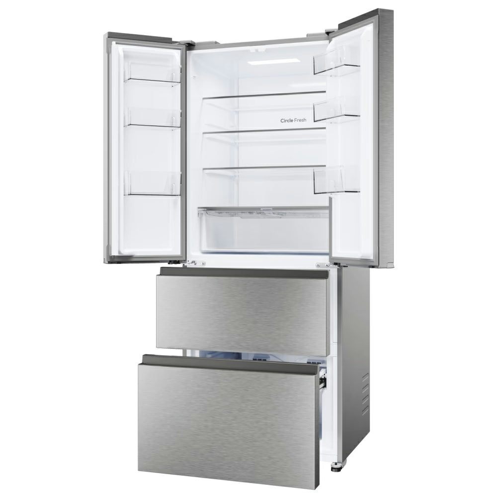 Hoover H-Kühlschrank 700 Maxi 402L Frost Free freistehend French Door Kühl-Gefrierkombination - Platinum Inox | HONFQ2T718EXK
