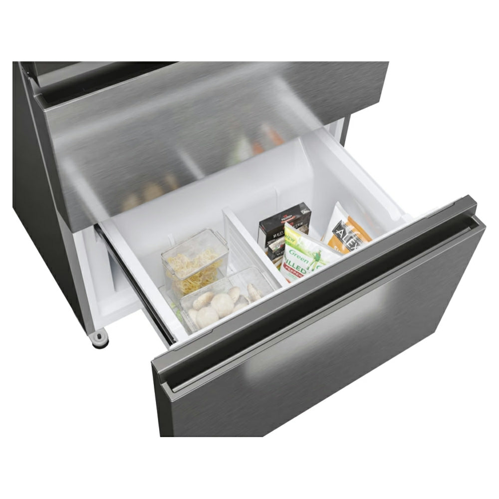 Hoover H-Kühlschrank 700 Maxi 402L Frost Free freistehend French Door Kühl-Gefrierkombination - Platinum Inox | HONFQ2T718EXK