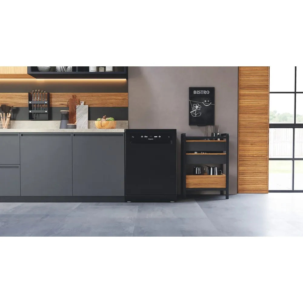 Hotpoint 60CM freistehend Standard Geschirrspüler - Schwarz | HP2FFC14BN6BUK