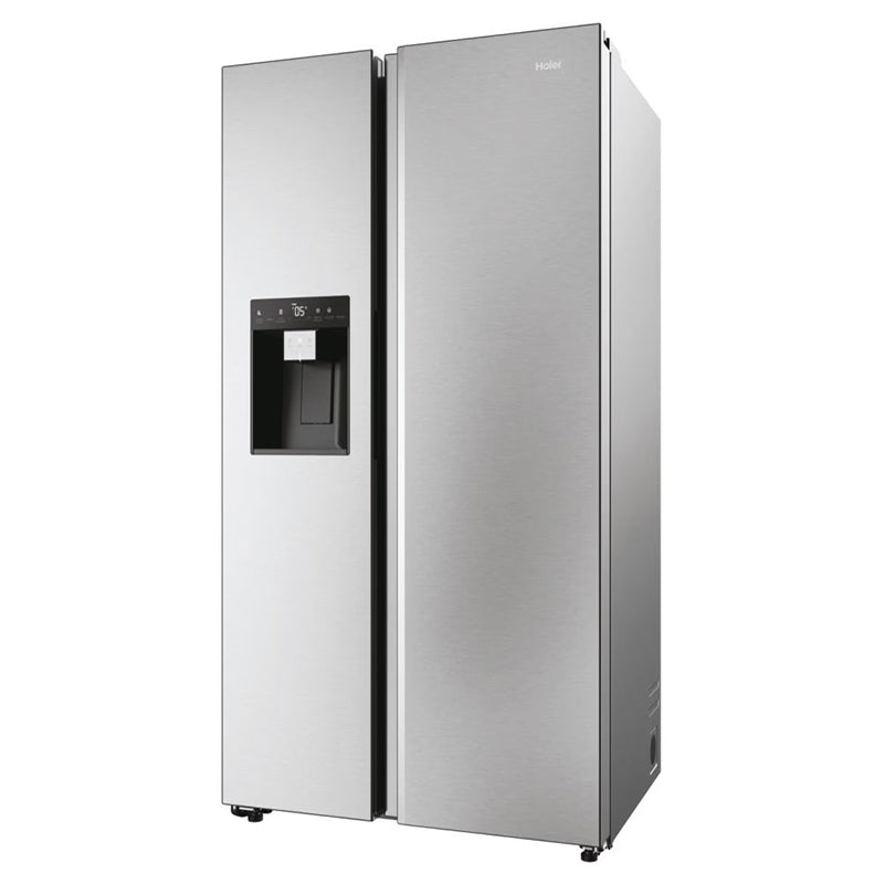Haier SBS 90 Series 5 601L Frost Free freistehend American Kühl-Gefrierkombination - Platinum Inox | HSW59F18DIMM