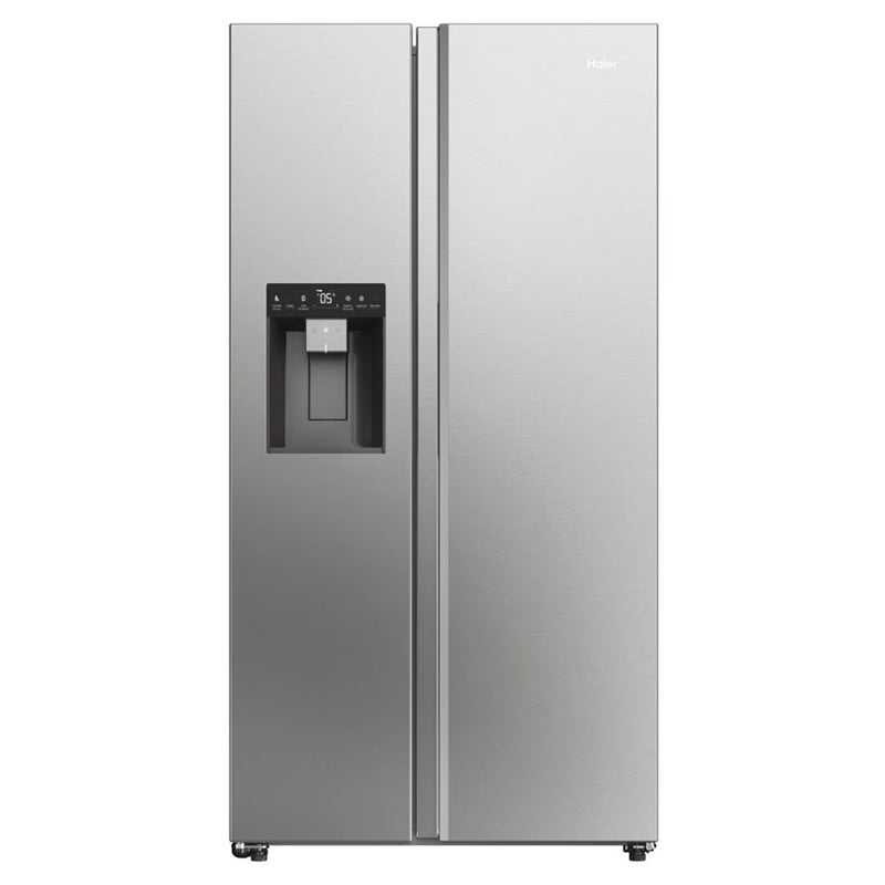 Haier SBS 90 Series 5 601L Frost Free freistehend American Kühl-Gefrierkombination - Platinum Inox | HSW59F18DIMM