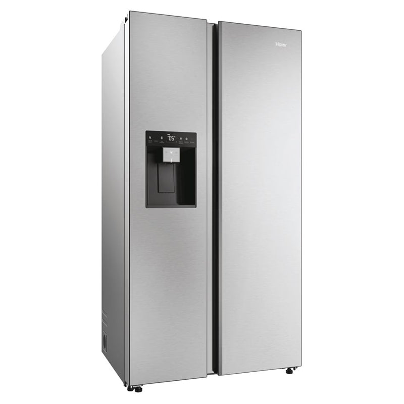 Haier SBS 90 Series 5 601L Frost Free freistehend American Kühl-Gefrierkombination - Platinum Inox | HSW59F18DIMM
