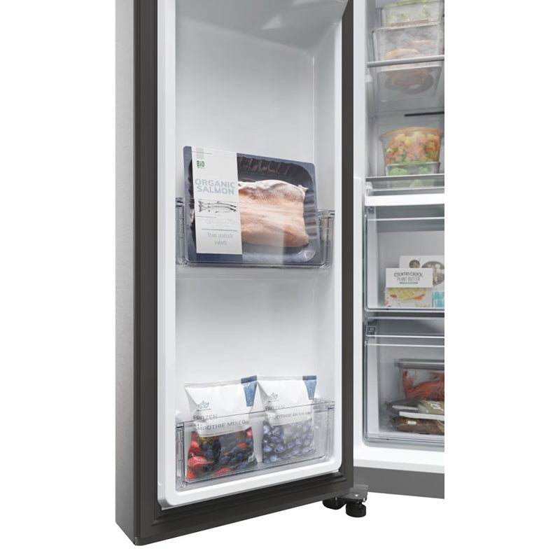 Haier SBS 90 Series 5 601L Frost Free freistehend American Kühl-Gefrierkombination - Platinum Inox | HSW59F18DIMM