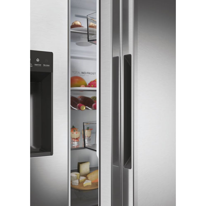 Haier SBS 90 Series 5 601L Frost Free freistehend American Kühl-Gefrierkombination - Platinum Inox | HSW59F18DIMM