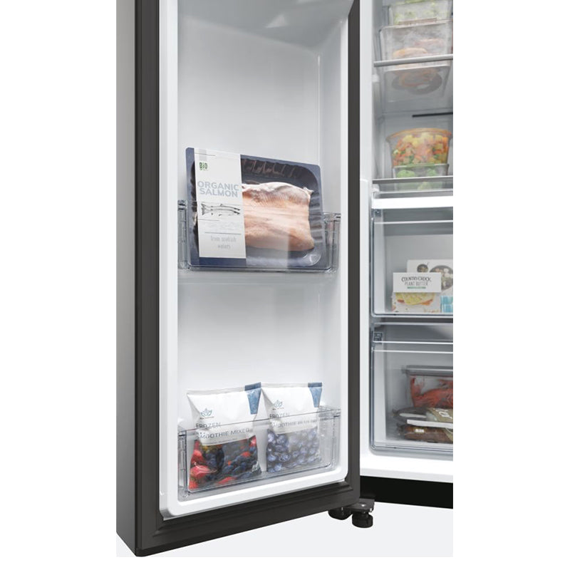 Haier SBS 90 Series 5 601L Frost Free freistehend American Kühl-Gefrierkombination - Slate Schwarz | HSW59F18EIPT