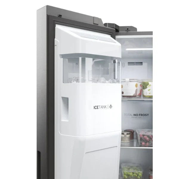 Haier SBS 90 Series 7 601L freistehend American Kühl-Gefrierkombination - Platinum Inox | HSW79F18CIMM