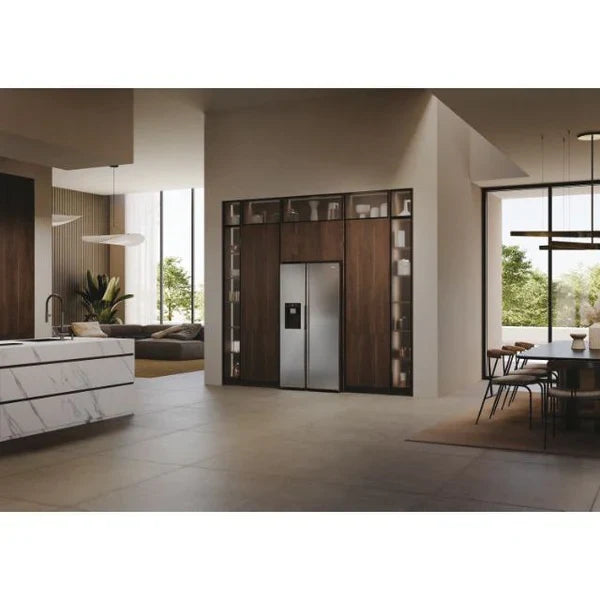 Haier SBS 90 Series 7 601L freistehend American Kühl-Gefrierkombination - Platinum Inox | HSW79F18CIMM