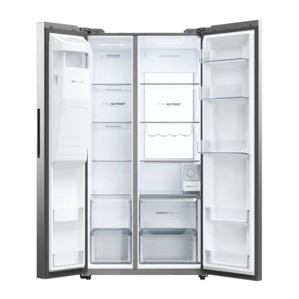 Haier SBS 90 Series 7 601L freistehend American Kühl-Gefrierkombination - Platinum Inox | HSW79F18CIMM