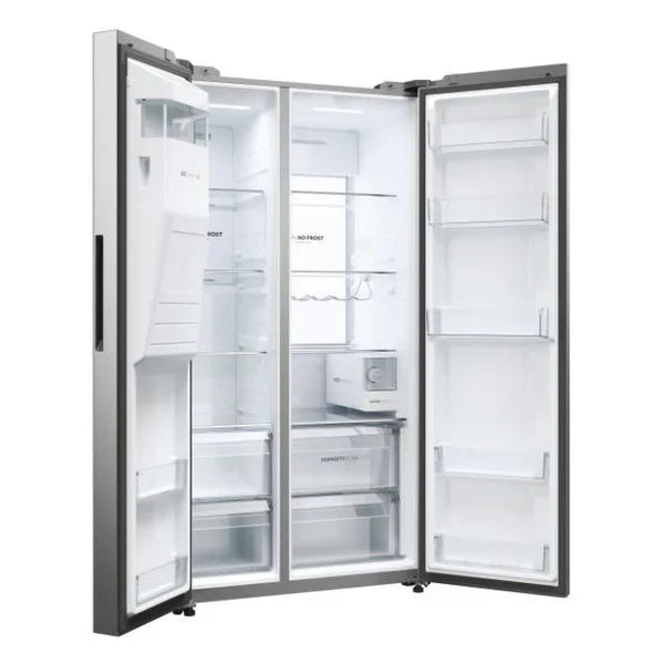 Haier SBS 90 Series 7 601L freistehend American Kühl-Gefrierkombination - Platinum Inox | HSW79F18CIMM