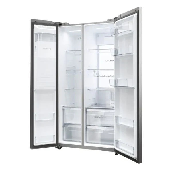 Haier SBS 90 Series 7 601L freistehend American Kühl-Gefrierkombination - Platinum Inox | HSW79F18CIMM