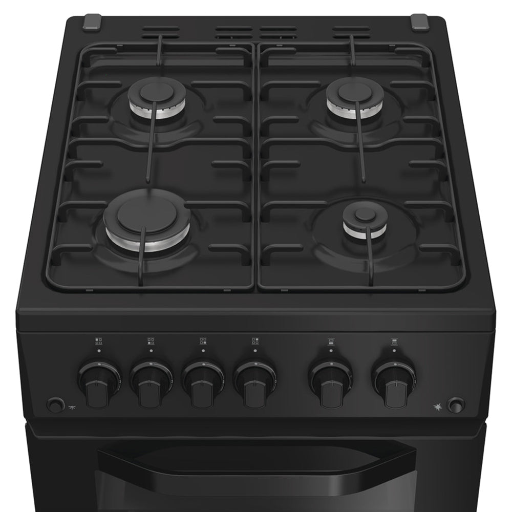 Hotpoint 50CM freistehend Gas Herd - Schwarz | HTG5GCB