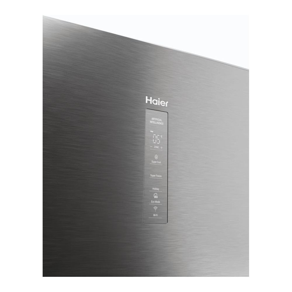 Haier 3D 60 Series 5 360L Frost Free freistehend Kühl-Gefrierkombination - Silber | HTW5618ENMG