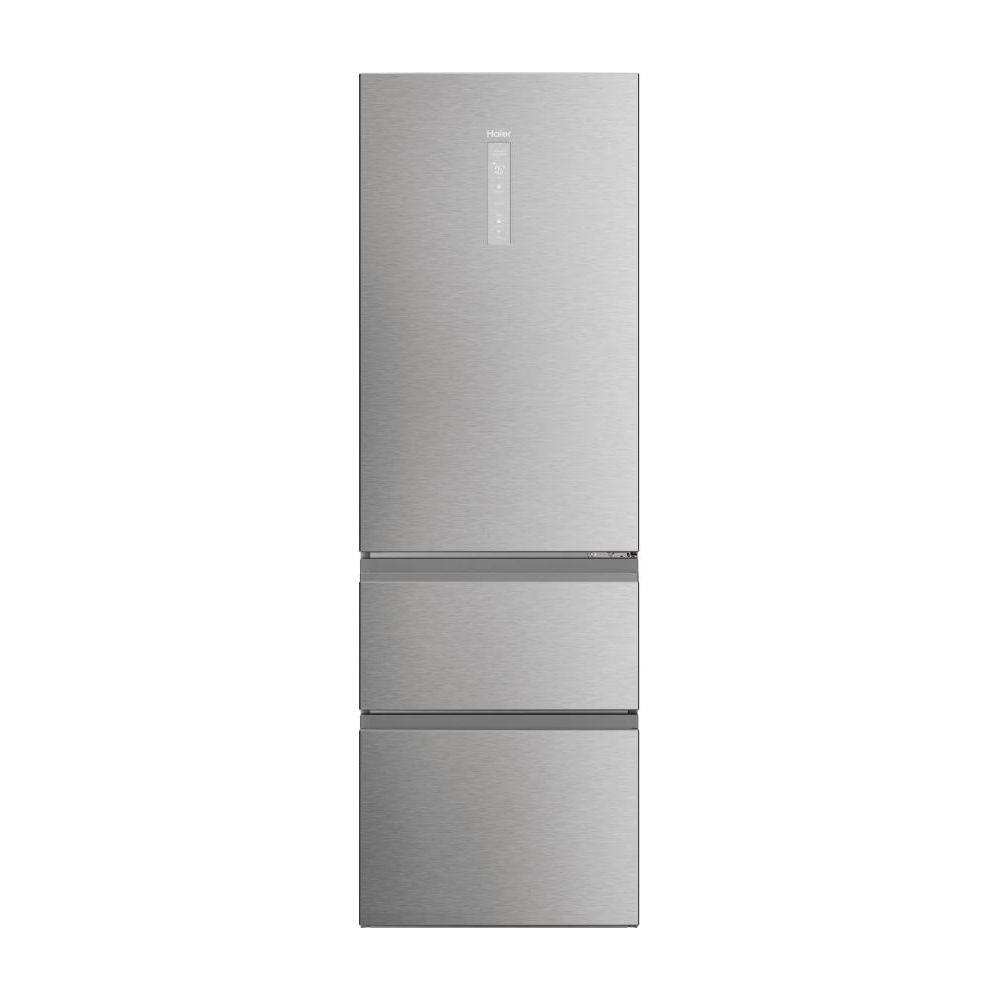 Haier 3D 60 Series 5 360L Frost Free freistehend Kühl-Gefrierkombination - Silber | HTW5618ENMG