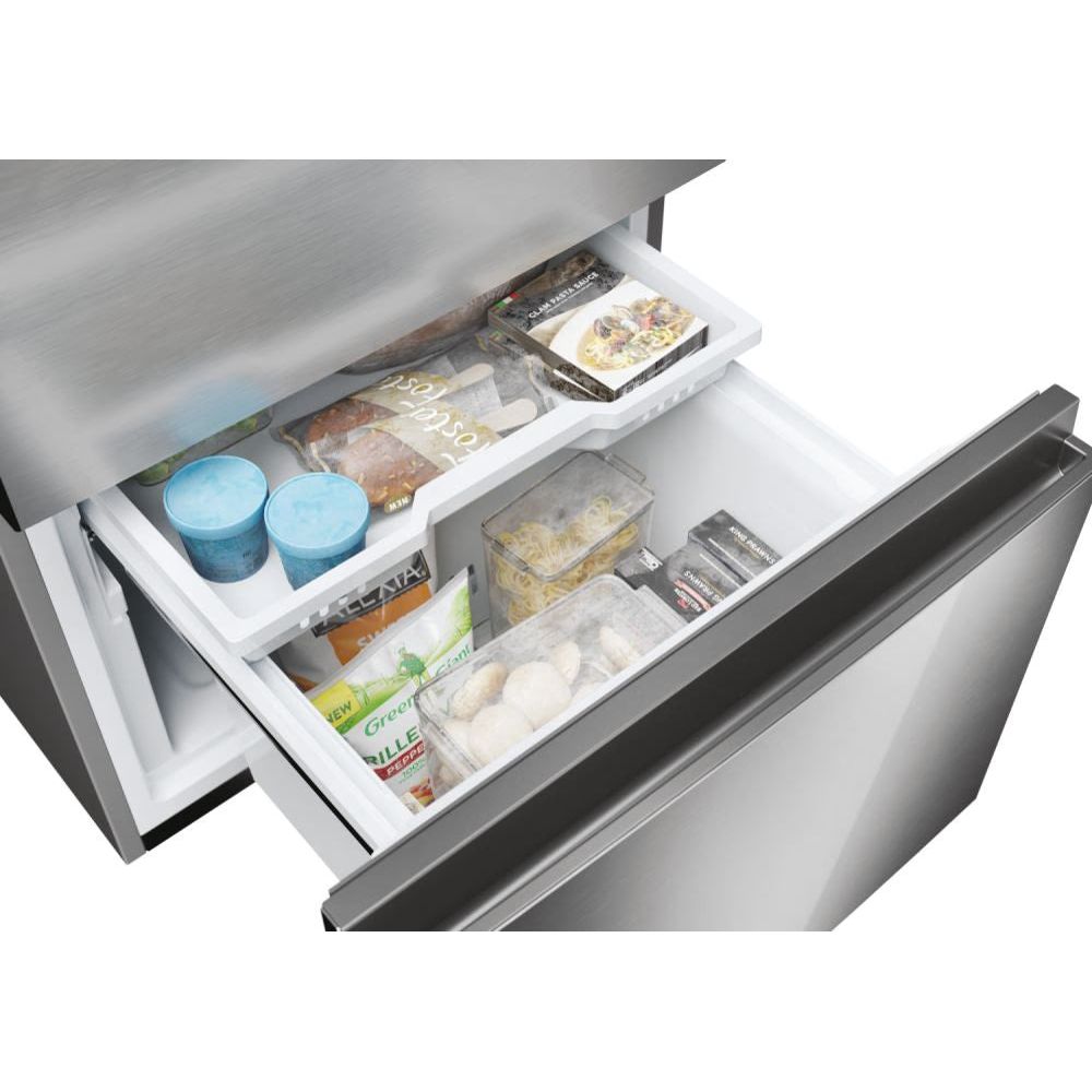 Haier 3D 60 Series 5 360L Frost Free freistehend Kühl-Gefrierkombination - Silber | HTW5618ENMG