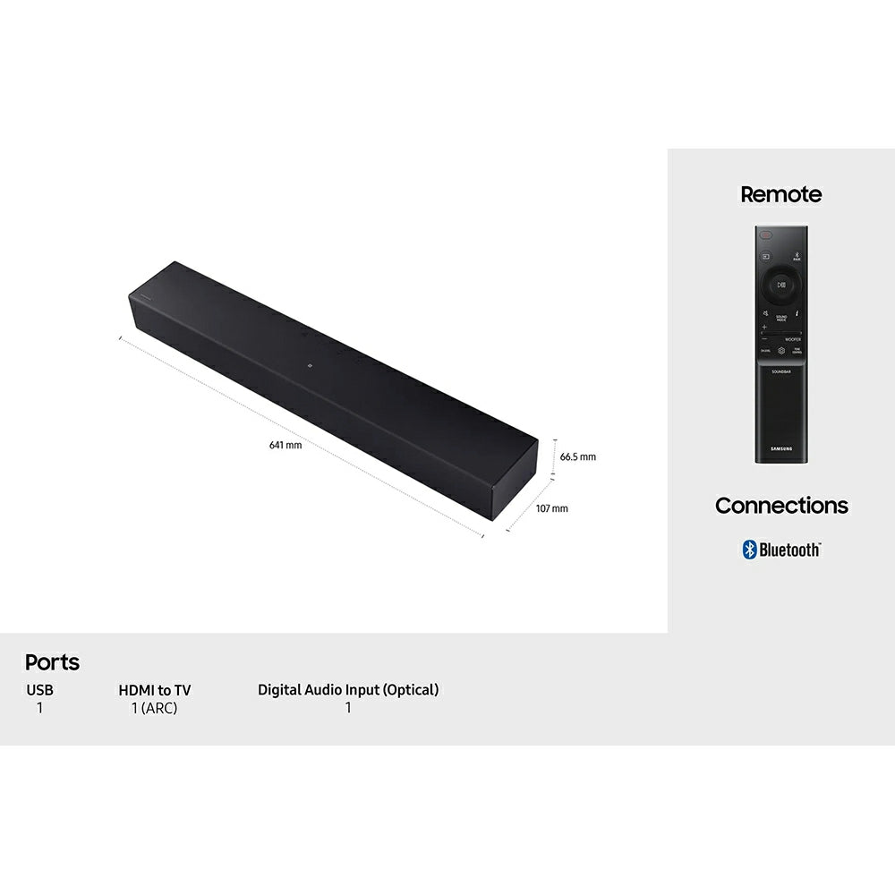 Samsung B400F B-Series 2.0CH Soundbar - Schwarz | HW-B400F/XU