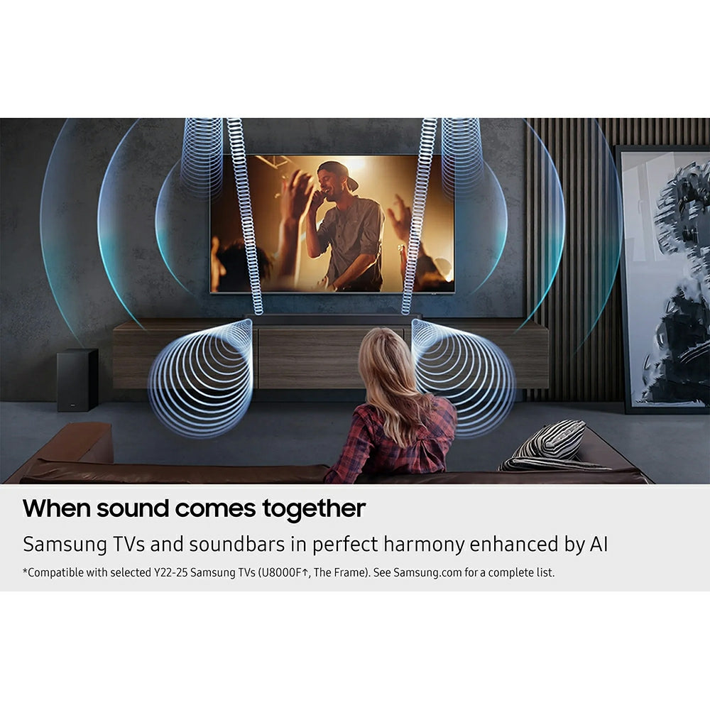 Samsung Q600F Q-Series 3.1.2CH Soundbar mit Subwoofer - Titan Schwarz | HW-Q600F/XU