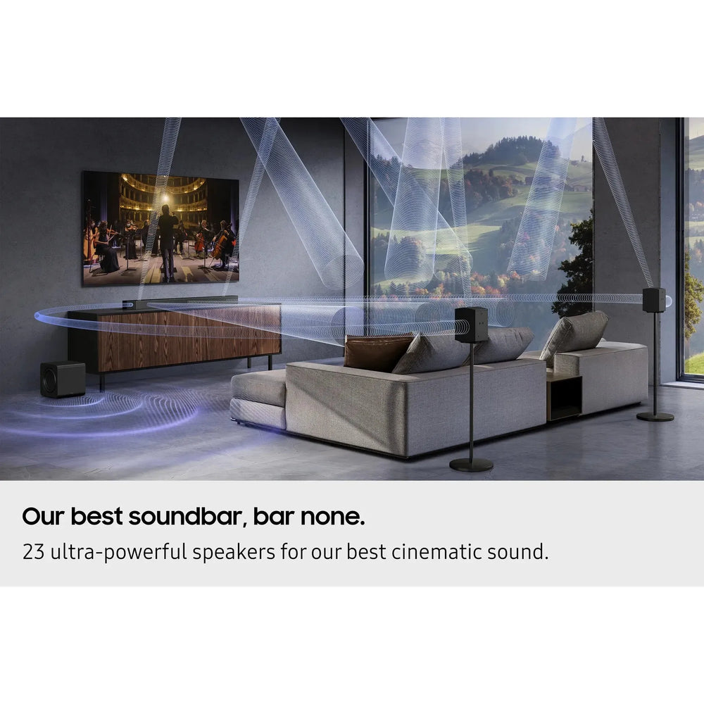 Samsung Q-Series 11.1.4CH Soundbar mit Subwoofer & Rear Speakers - Titan Schwarz | HW-Q990F/XU
