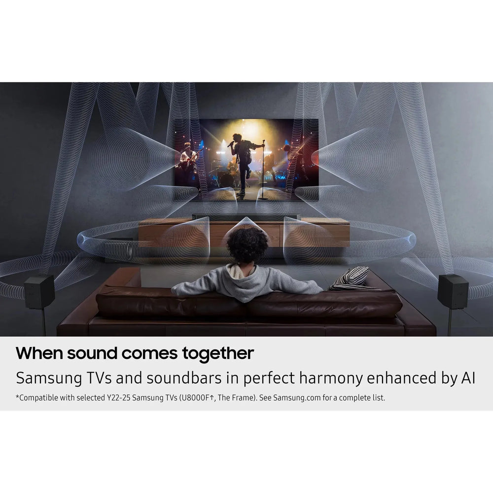 Samsung Q-Series 11.1.4CH Soundbar mit Subwoofer & Rear Speakers - Titan Schwarz | HW-Q990F/XU
