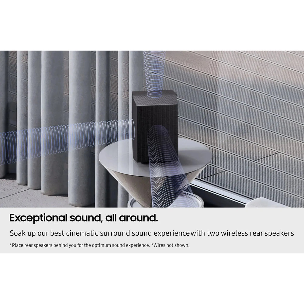 Samsung Q-Series 11.1.4CH Soundbar mit Subwoofer & Rear Speakers - Titan Schwarz | HW-Q990F/XU