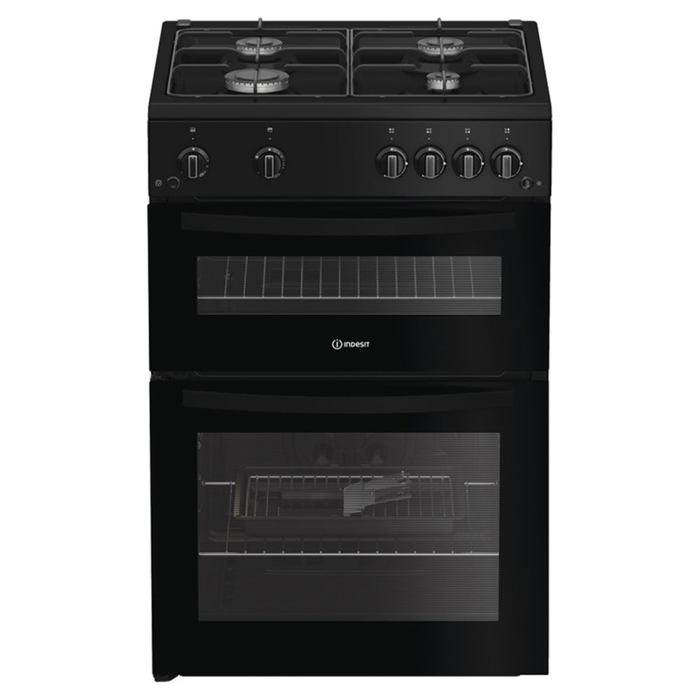 Indesit 60CM freistehend Gas Herd - Schwarz | IDG6GB