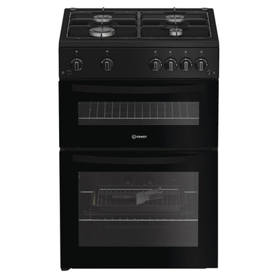 Indesit 60CM freistehend Gas Herd - Schwarz | IDG6GB