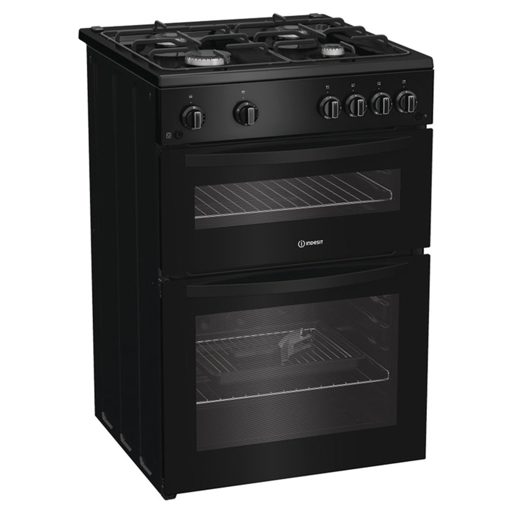 Indesit 60CM freistehend Gas Herd - Schwarz | IDG6GB