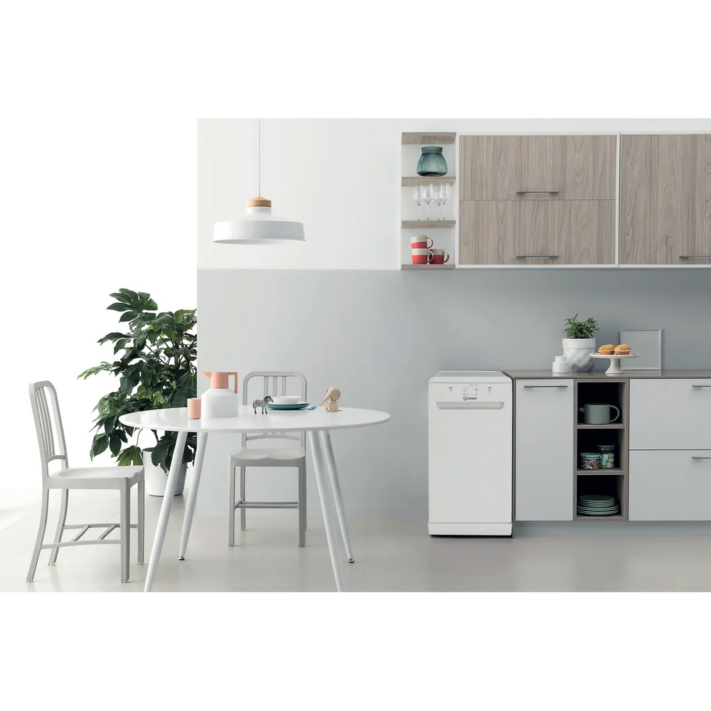 Indesit 45CM freistehend Slimline Geschirrspüler - Weiß | IN2FE10CS90WUK