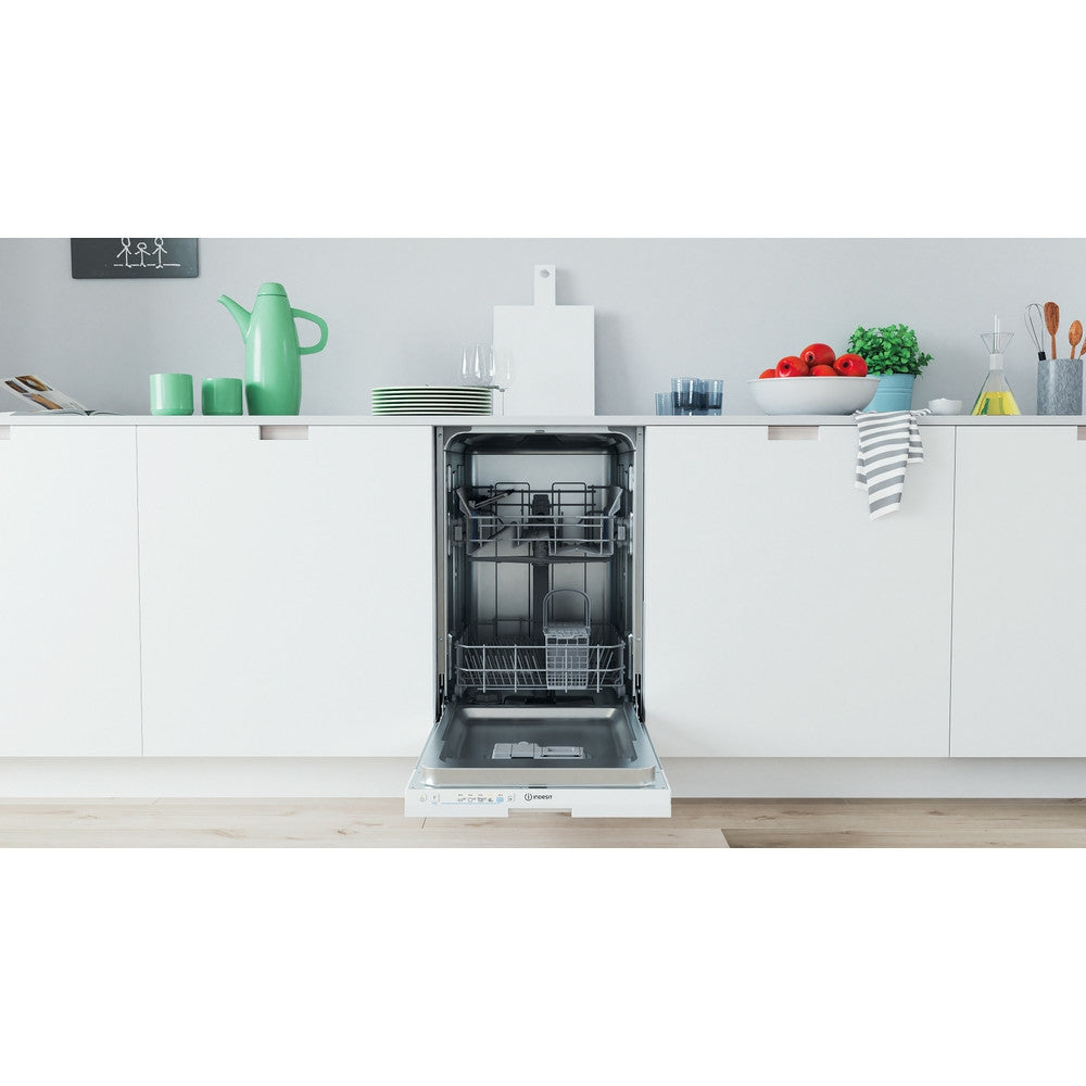 Indesit 45CM Einbau Slimline Geschirrspüler - Weiß | IN2IE10CS80UK