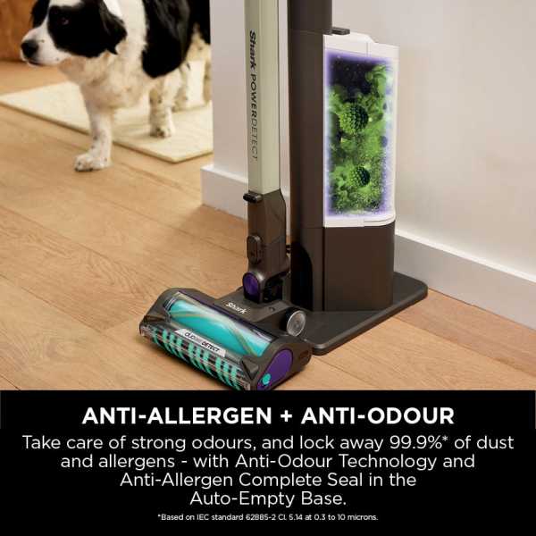 Shark Power Detect Clean & Empty Cordless Pet Staubsauger - Weiß & Java Grau | IP3251UKT