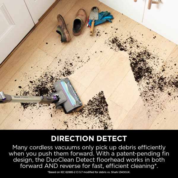 Shark Power Detect Clean & Empty Cordless Pet Staubsauger - Weiß & Java Grau | IP3251UKT