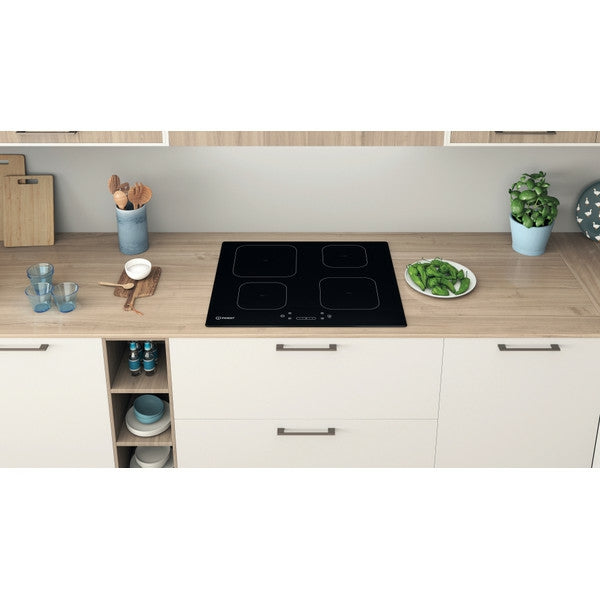 Indesit 60CM 4 Zone Induction Glass Ceramic Kochfeld - Schwarz | IS83Q60NE