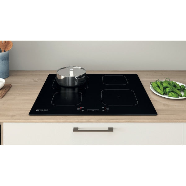 Indesit 60CM 4 Zone Induction Glass Ceramic Kochfeld - Schwarz | IS83Q60NE