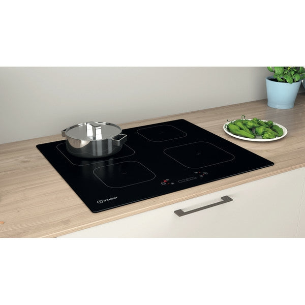 Indesit 60CM 4 Zone Induction Glass Ceramic Kochfeld - Schwarz | IS83Q60NE