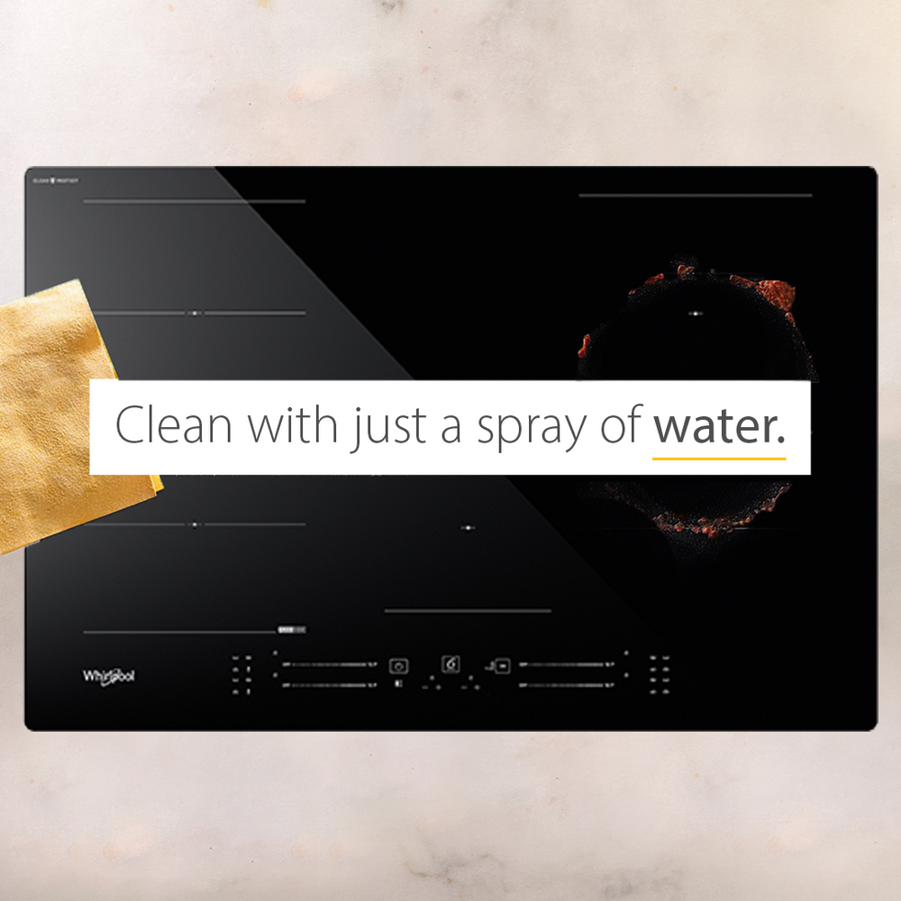 Whirlpool 80CM 4 Zones Induction Kochfeld mit CleanProtect - Schwarz | WF S1577 CPNE