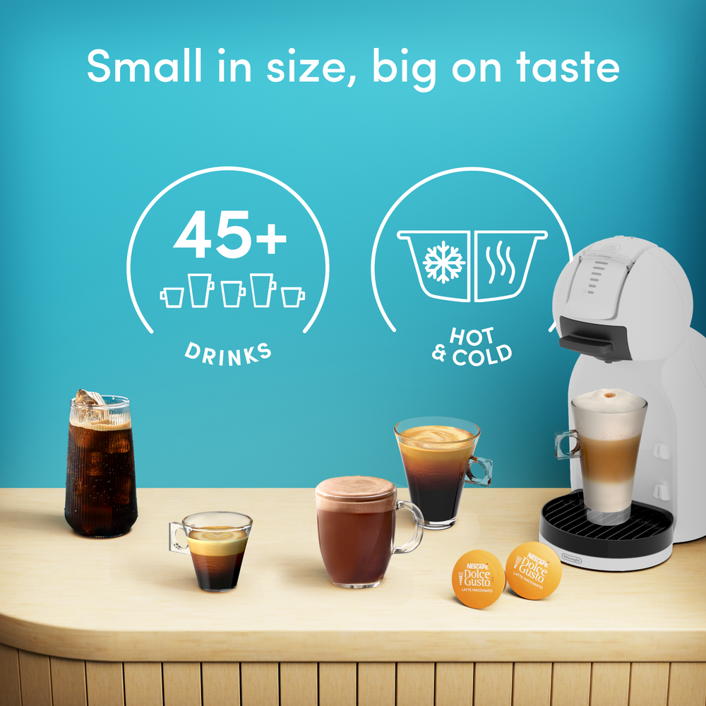 DeLonghi Nescafé Dolce Gusto Mini Me 2 Kaffeemaschine – Weiß | EDG335.W2CAPS