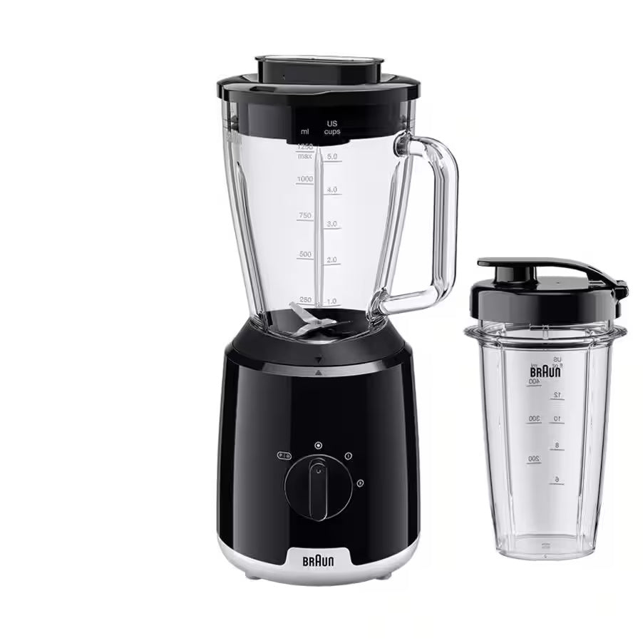 Braun PowerBlend 1 600W Jug Standmixer - Schwarz | JB1051BK