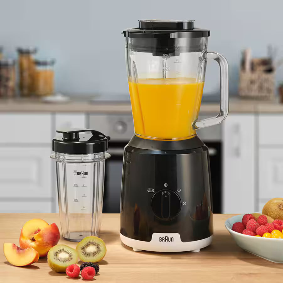 Braun PowerBlend 1 600W Jug Standmixer - Schwarz | JB1051BK