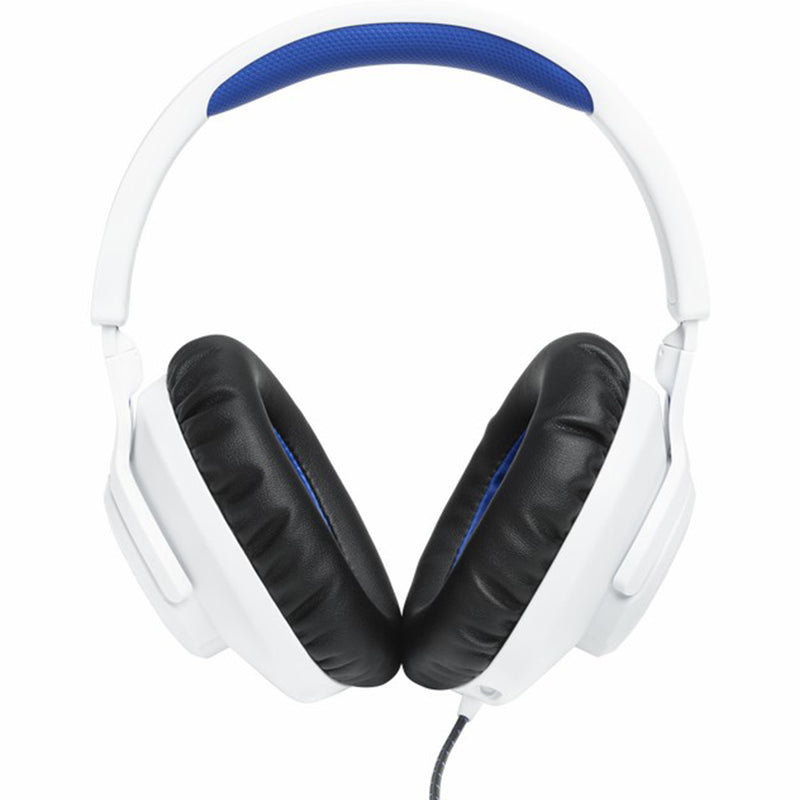 JBL Quantum 100P 40mm Driver Over-Ear Wired Gaming-Headset - Weiß & Blau | JBLQ100PWHTBLU