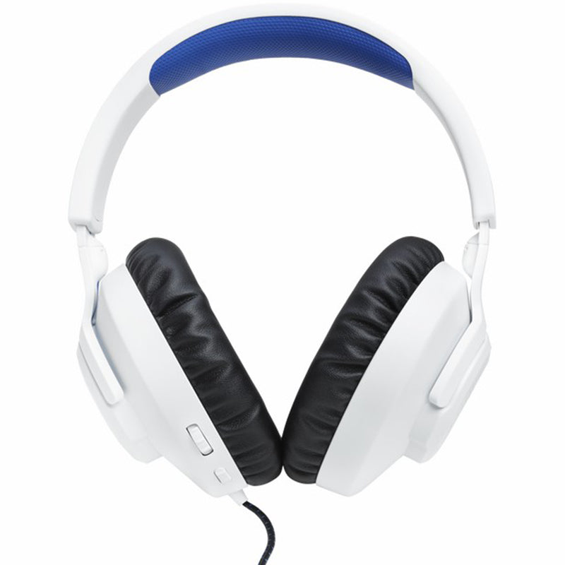 JBL Quantum 100P 40mm Driver Over-Ear Wired Gaming-Headset - Weiß & Blau | JBLQ100PWHTBLU