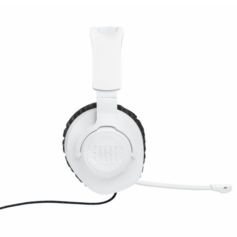 JBL Quantum 100P 40mm Driver Over-Ear Wired Gaming-Headset - Weiß & Blau | JBLQ100PWHTBLU