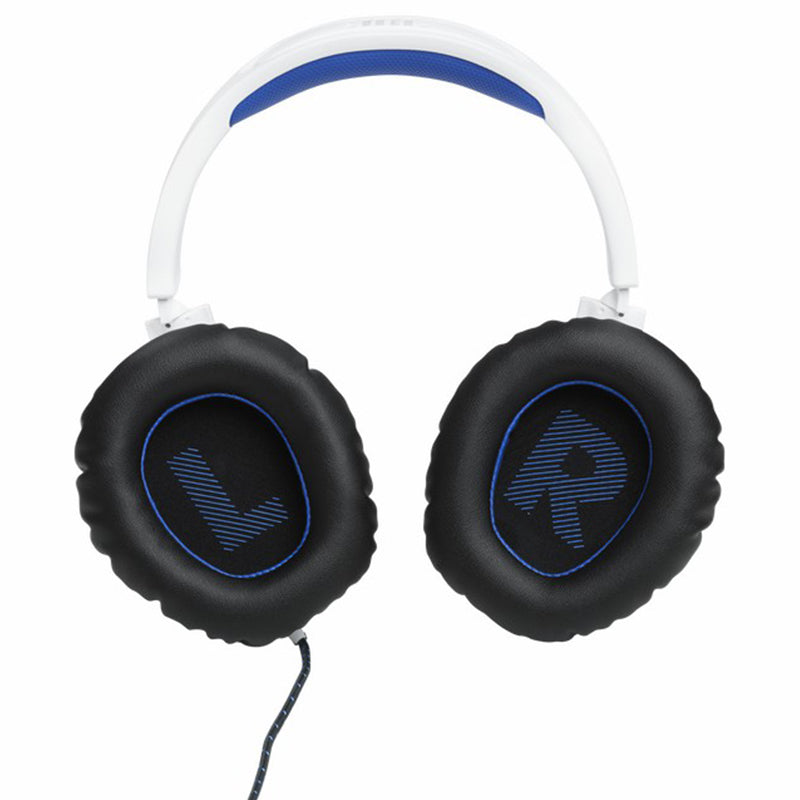 JBL Quantum 100P 40mm Driver Over-Ear Wired Gaming-Headset - Weiß & Blau | JBLQ100PWHTBLU
